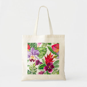 Hawaiian orchid flowers tote bag