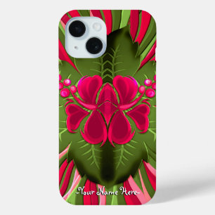 Hawaiian Orchids - Personalised iPhone 15 Case