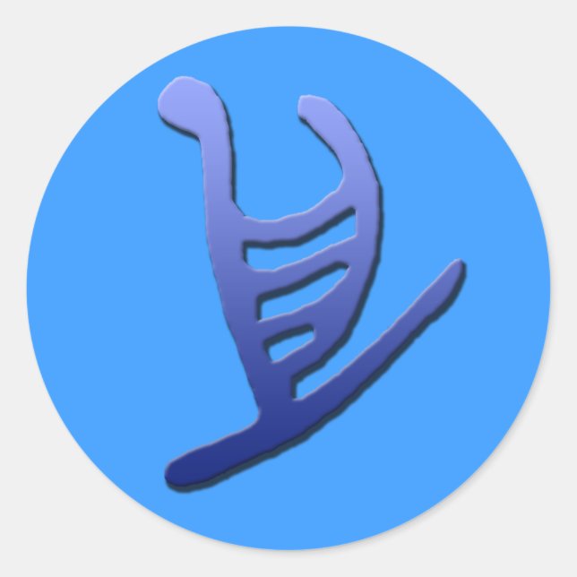 Hawaiian Outrigger Petroglyph Sticker (Front)