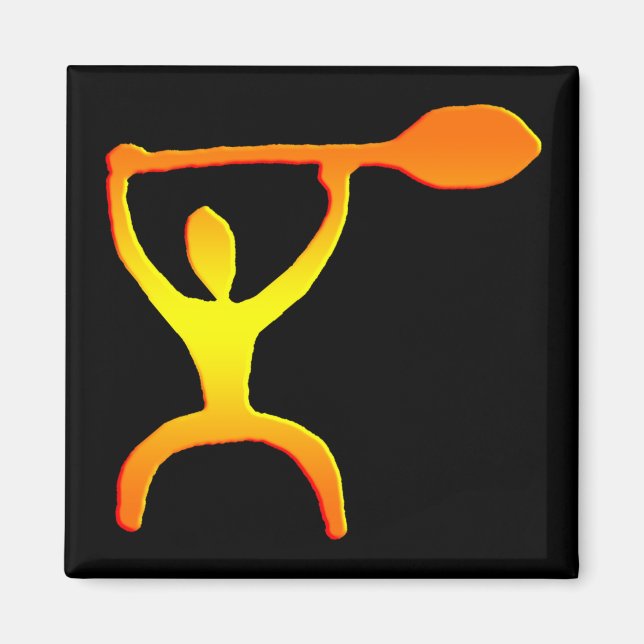 Hawaiian Paddle Man Petroglyph - Magnet (Front)