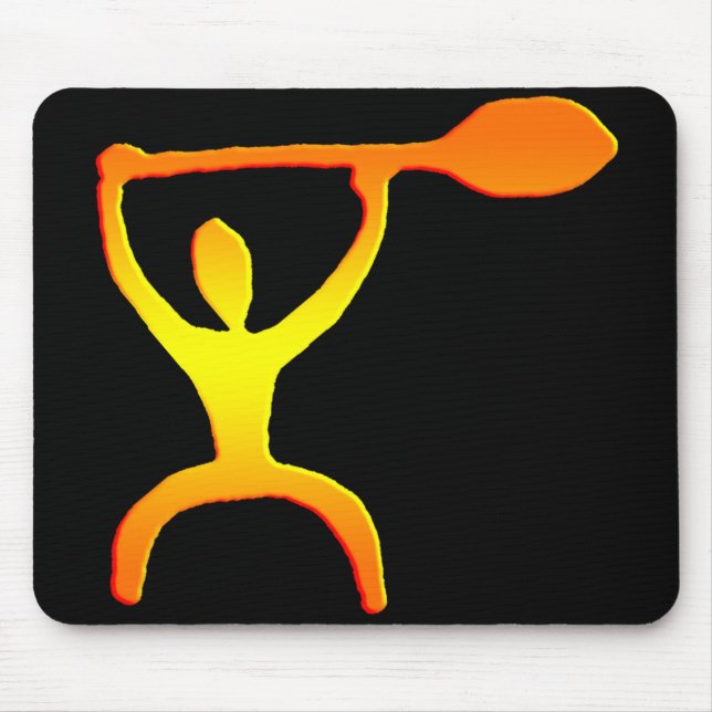 Hawaiian Paddle Man Petroglyph - Mousepad (Front)