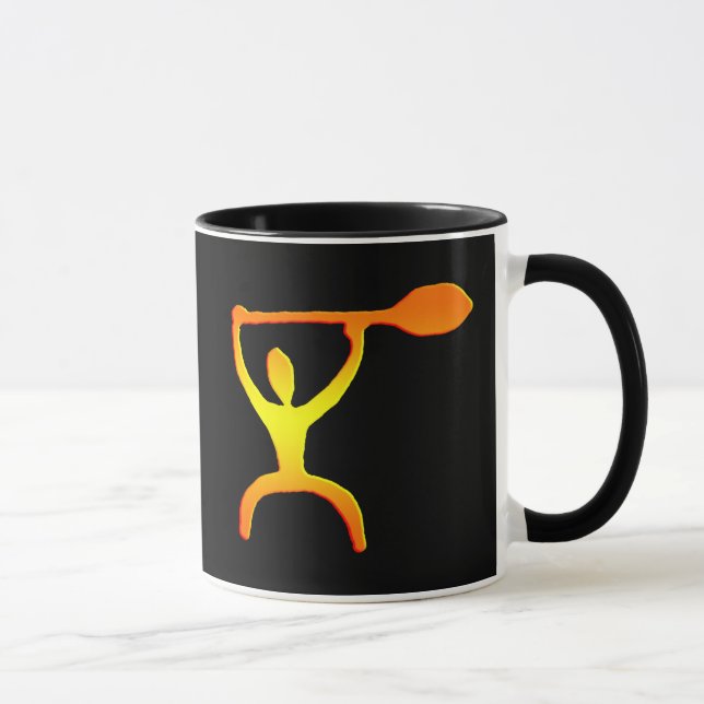 Hawaiian Paddle Man Petroglyph - Mug (Right)