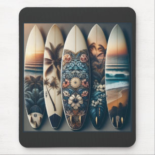 Hawaiian Painted Surfboards Mouse Mat