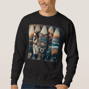 Hawaiian Painted Surfboards Sweatshirt