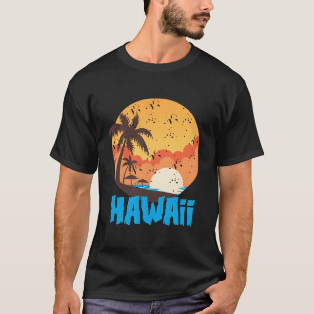 Hawaiian Palm Beach Hawaii T-Shirt (Front)
