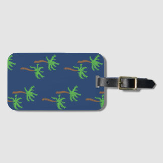 Hawaiian Palm Tree Art Luggage Tag