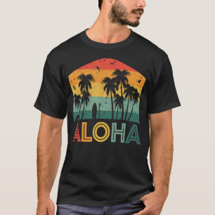 Hawaiian Palm Tree Hawaii Island Summer Beach Vaca T-Shirt