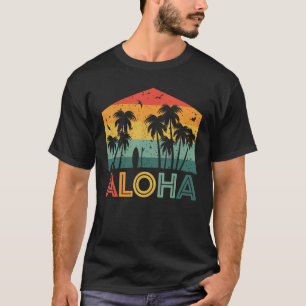 Hawaiian Palm Tree Hawaii Island Summer Beach Vaca T-Shirt