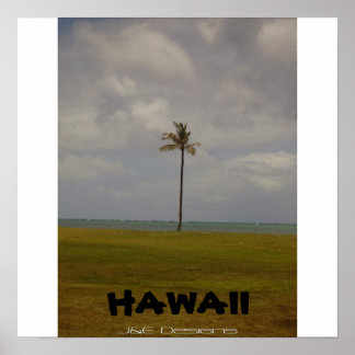 Hawaiian Palm Tree Poster