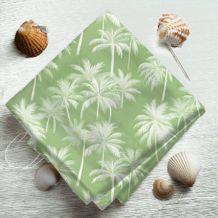 Hawaiian Palm Tree Silhouette Pattern Green ID1093 Fabric