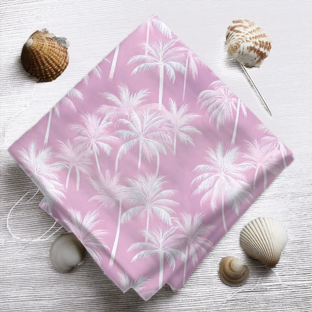 Hawaiian Palm Tree Silhouette Pattern Plum ID1093 Fabric (Creator Uploaded)