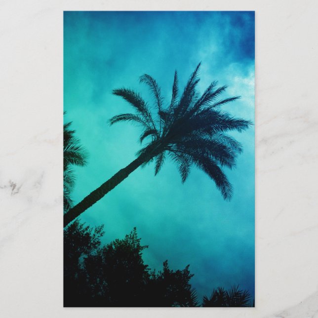 Hawaiian Palm Trees Stationery (Front)