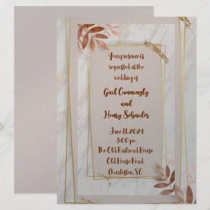 Hawaiian Palm Wedding Invitation 