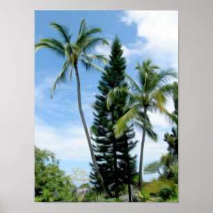 Hawaiian Palms Poster