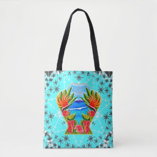 Hawaiian Paradise Twice (Blue) Tote Bag