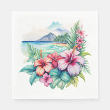 Hawaiian party napkins