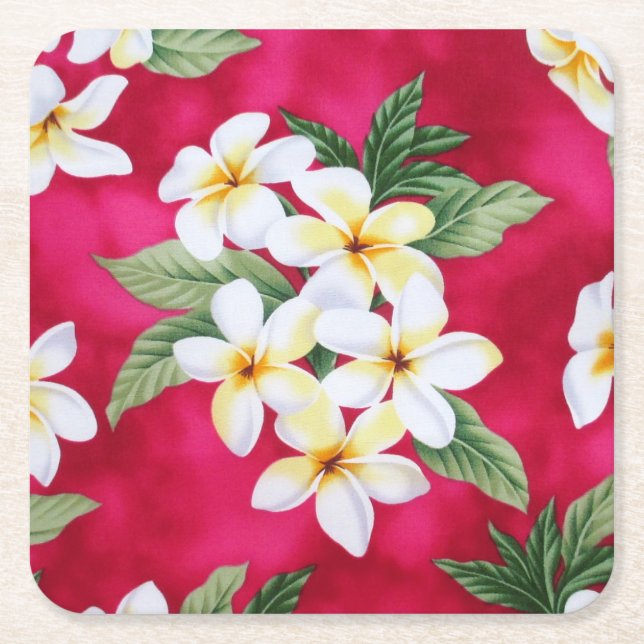 Hawaiian party paper coasters (Front)