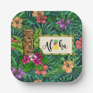 Hawaiian Party  Paper Plate