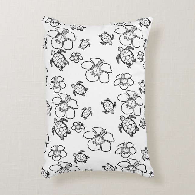 Hawaiian Pattern Adult Colouring Pillow (Front(Vertical))