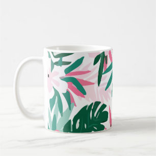 Hawaiian  Pattern Pink Flowers Coffee Mug