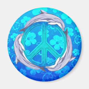 Hawaiian Peace Dolphins Magnet