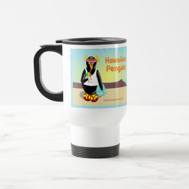 Hawaiian Penguin Travel Mug (Left)