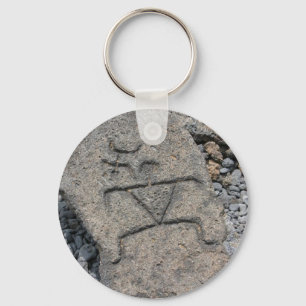 Hawaiian Petroglyph - Keychain
