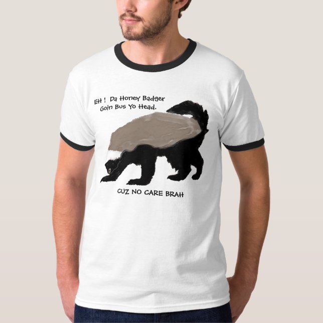 Hawaiian Pidgin English Honey Badger Tee (Front)