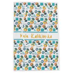 Hawaiian Pineapple and Hibiscus Medium Gift Bag