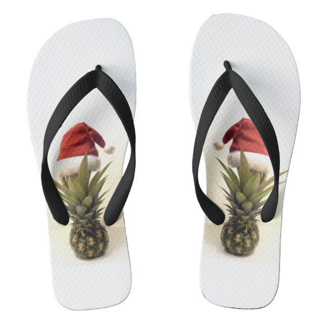 Hawaiian Pineapple Christmas Flip Flops (Footbed)
