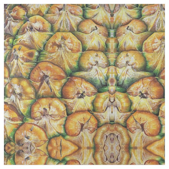 Hawaiian Pineapple Fabric (Close Up)