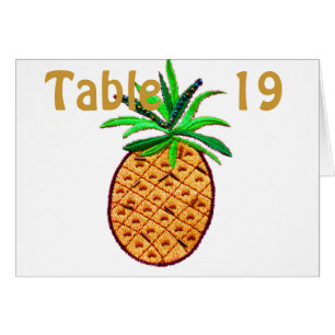 Hawaiian Pineapple Table Number