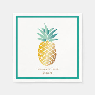 Hawaiian Pineapple Tropical Summer Wedding Napkin