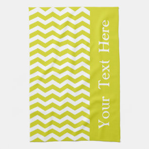 Hawaiian Pineapple Wave Chevron customisable Tea Towel