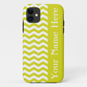 Hawaiian Pineapple Wave Chevron with name iPhone 11 Case