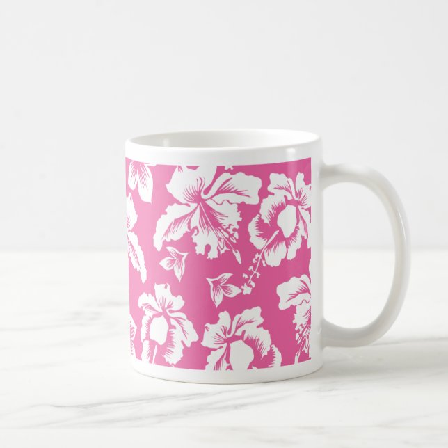 Hawaiian Pink Flower Coffee Mug (Right)