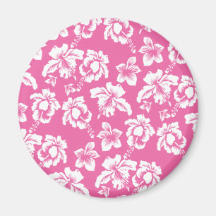 Hawaiian Pink Flower Magnet
