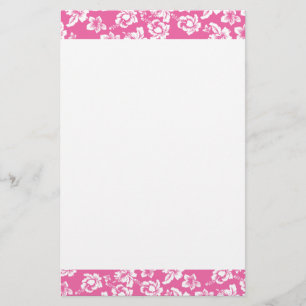 Hawaiian Pink Flower Stationery