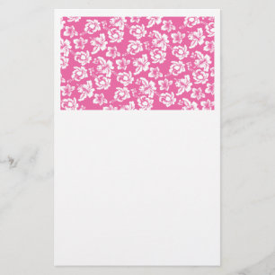 Hawaiian Pink Flower Stationery