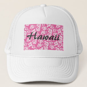 Hawaiian Pink Flower Trucker Hat