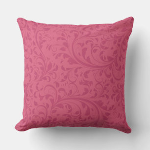 Hawaiian Pink Pattern Throw Pillow