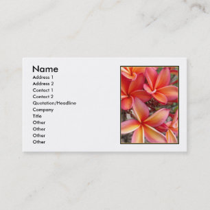 Hawaiian Plumeria Business Card