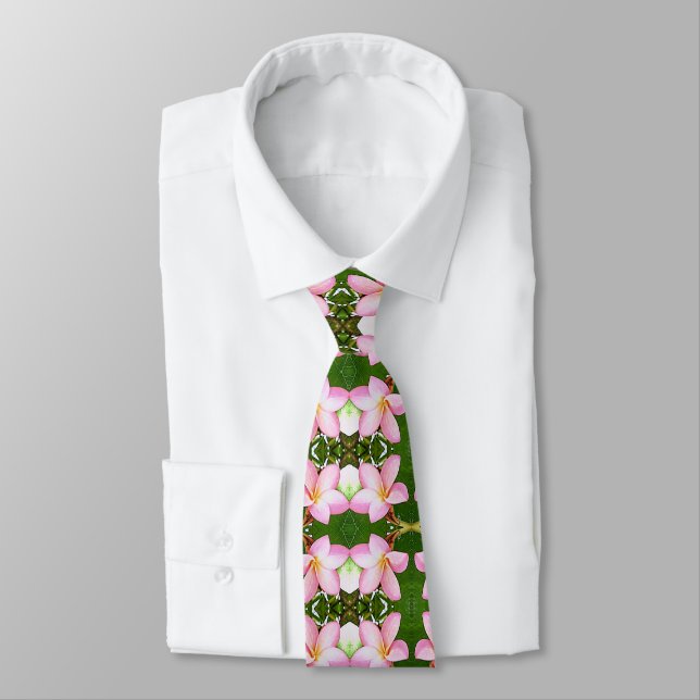 Hawaiian plumeria flowers tie (Tied)