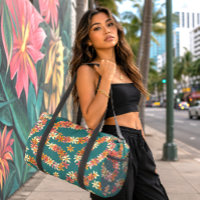 Hawaiian Plumeria Lei Teal Tropical Travel