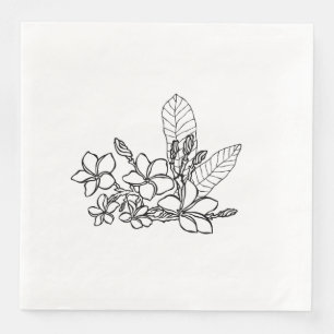 Hawaiian Plumeria Party Napkins