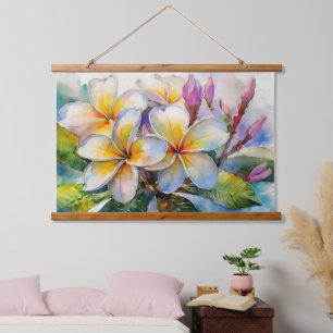 Hawaiian Plumeria Tree Wall Hanging Tapestry