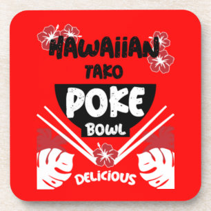 Hawaiian Poke Bowl Tako Poke Coaster