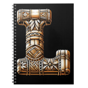 Hawaiian Polynesian Aloha Letter L Custom Initial  Notebook