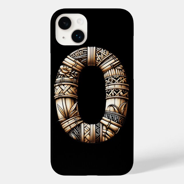 Hawaiian Polynesian Aloha Letter O Custom Initial  Case-Mate iPhone Case (Back)