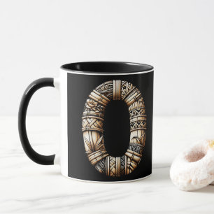 Hawaiian Polynesian Aloha Letter O Custom Initial Mug